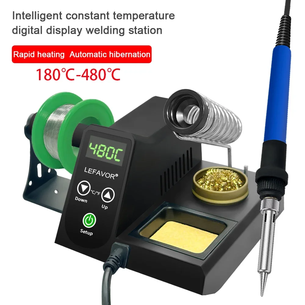 Constant Soldering Station 60W Soldering Iron Tip Handle Control Temperature Welding Rework Stand Soldering Iron Welding Machine