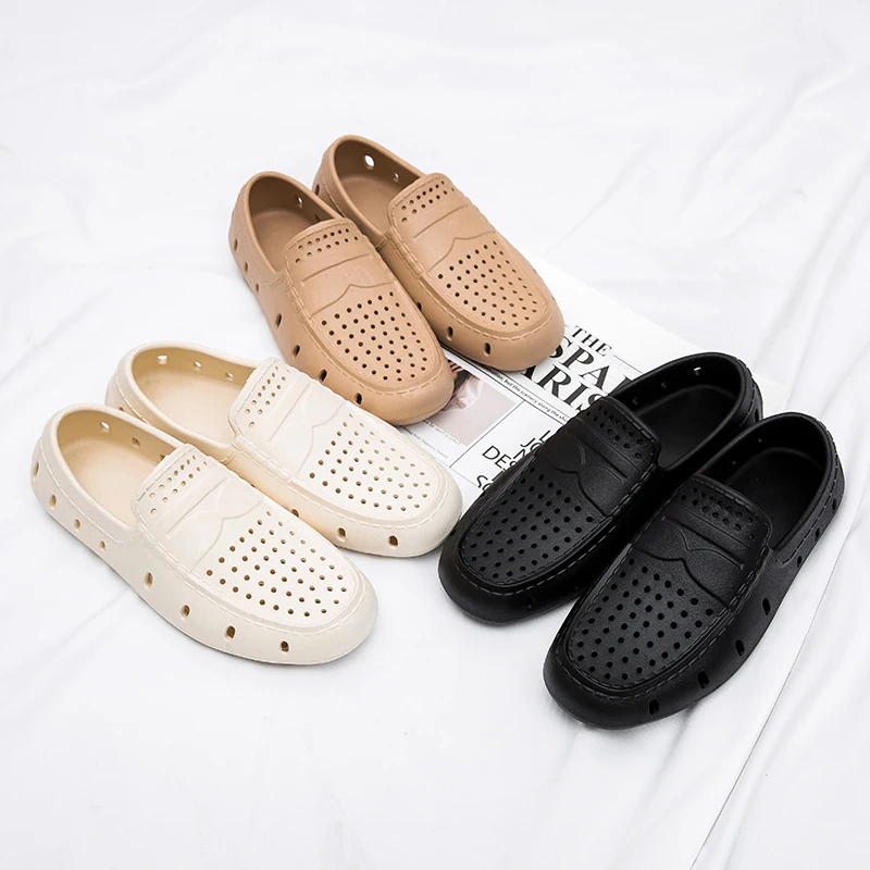 

2025 мужские тапочки, летние мужские лоферы без шнуровки, водонепроницаемые сандалии, модные мужские пляжные шлепанцы, мягкие сандалии с поддержкой