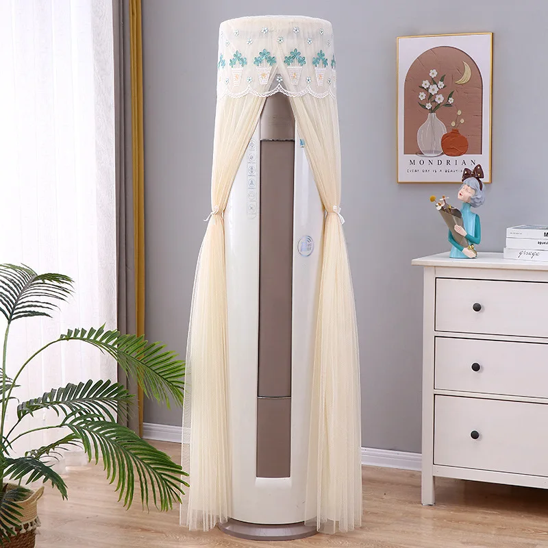 

Universal Cylindrical AC Cover for Vertical Units - Dust Protector That Stays On During Operation, Easy Use