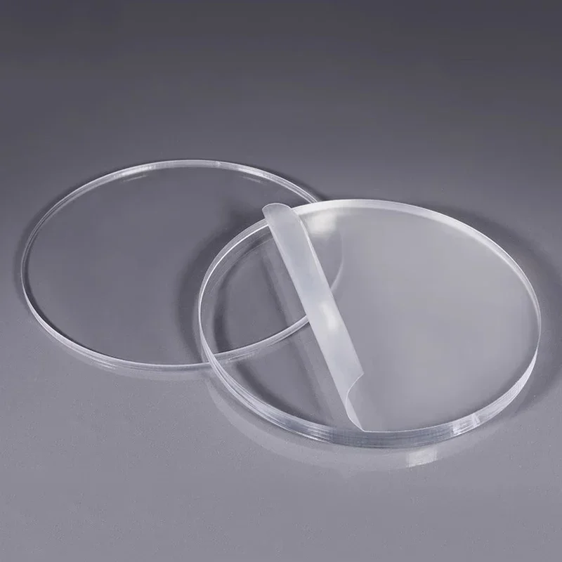 Transparent Acrylic Sheets Clear Plexiglass Plastic Round Disk For DIY Craft Tool Dia 100-300mm Thk 2/3/4/5/6/8/10mm