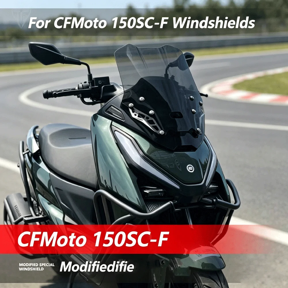 For CFMoto 150SC-F racing windshields and CFMoto 150SC-F modified blacked-out windshield Shade accessories Modification parts