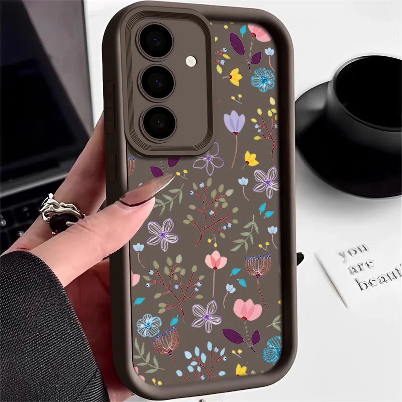 Hülle für Samsung Galaxy S26 FE S25 S26 S24 S23 Ultra Plus A57 A37 A27 A18 A17 A16 A56 A36 A53 A54 A15 A55 Blumendruck TPU-Cover – Detail 8