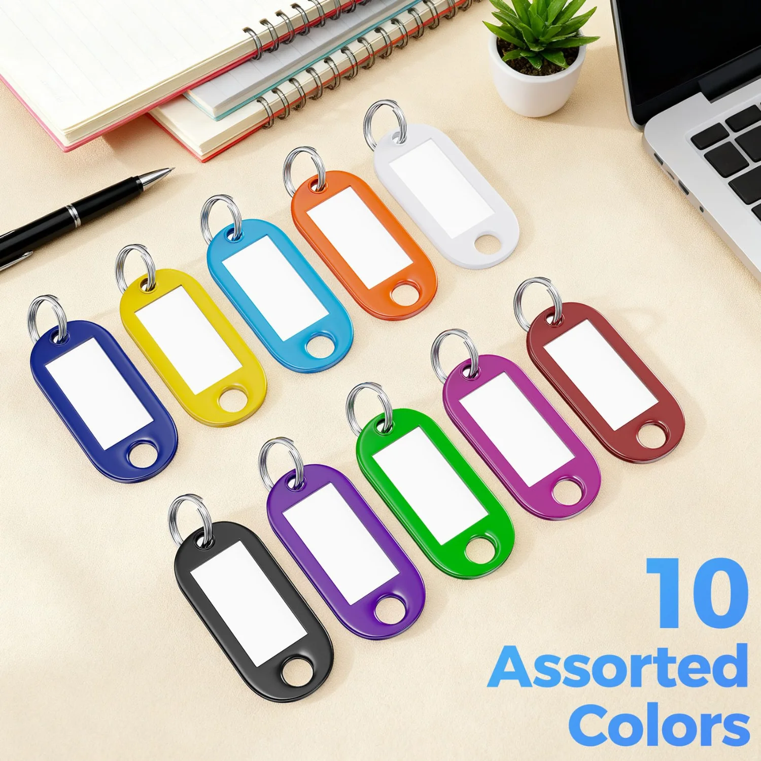 10-100 قطعة العلامات الرئيسية الملونة البلاستيك سبليت حلقة رئيسية ورقة تسميات ويندوز مرنة مفتاح المنظم DIY بها بنفسك العنصر معرفات علامة الأمتعة #3