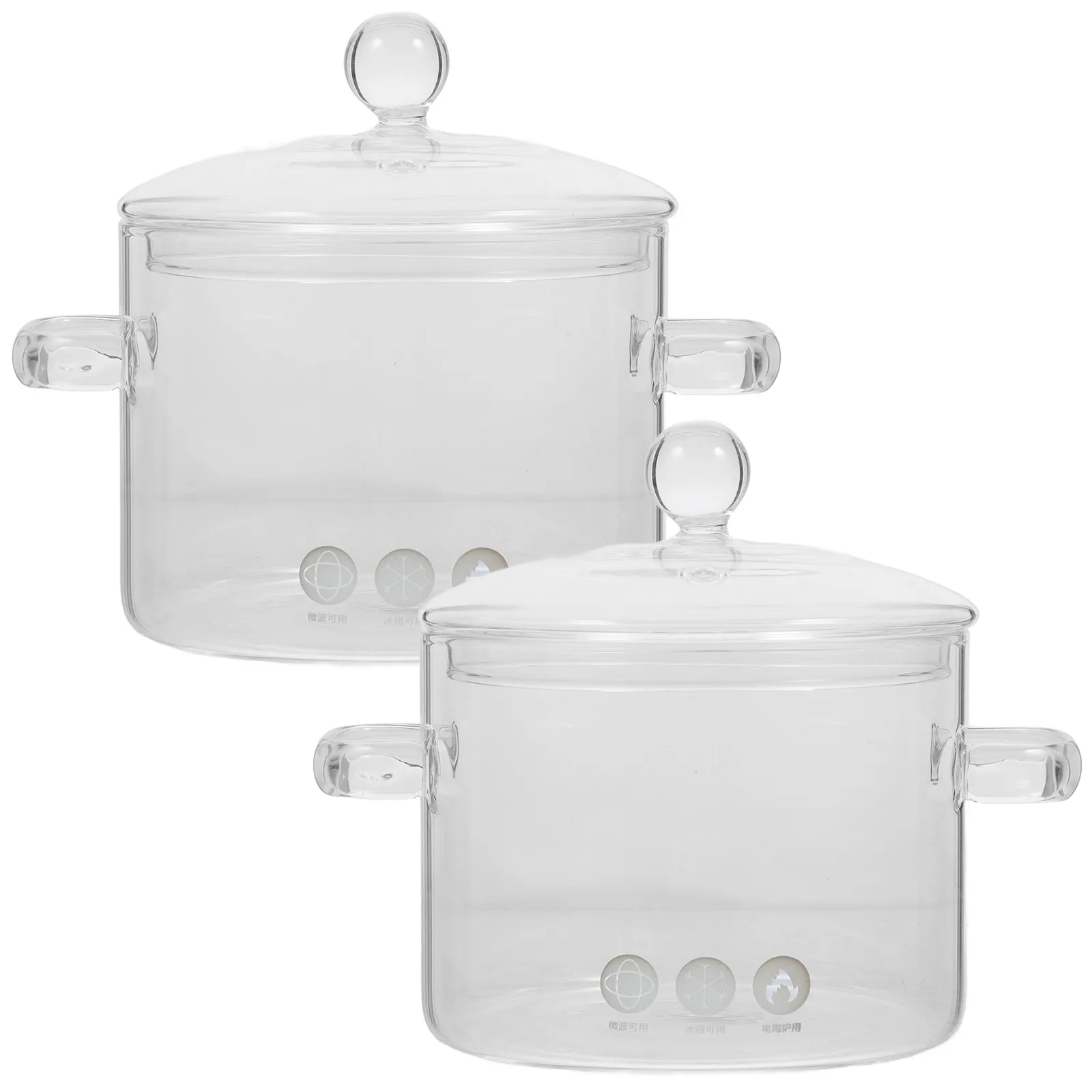 

Cookware Pot Noodles Clear Glass Stovetop Simmering Microwavable Transparent Casserole Soup