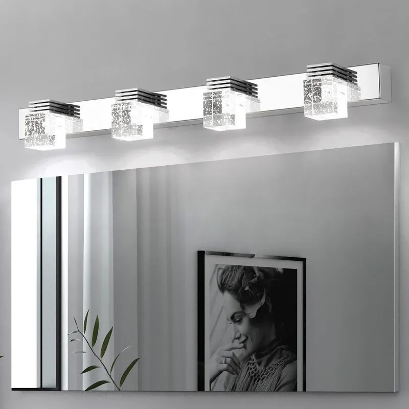 Crystal Column Led Wall Lamps Waterproof Fog Bathroom Interior Wall Sconces Dresser Bedroom Closets Home Decoraction Luminary