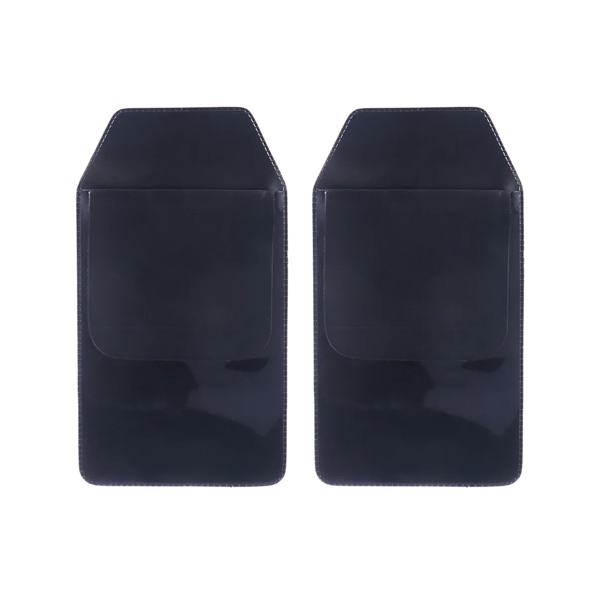 

Trapezoid Pen Protector Bag Set Black PVC Leakproof Pencil Case Wallet Organizer Stationery Pocket Protector