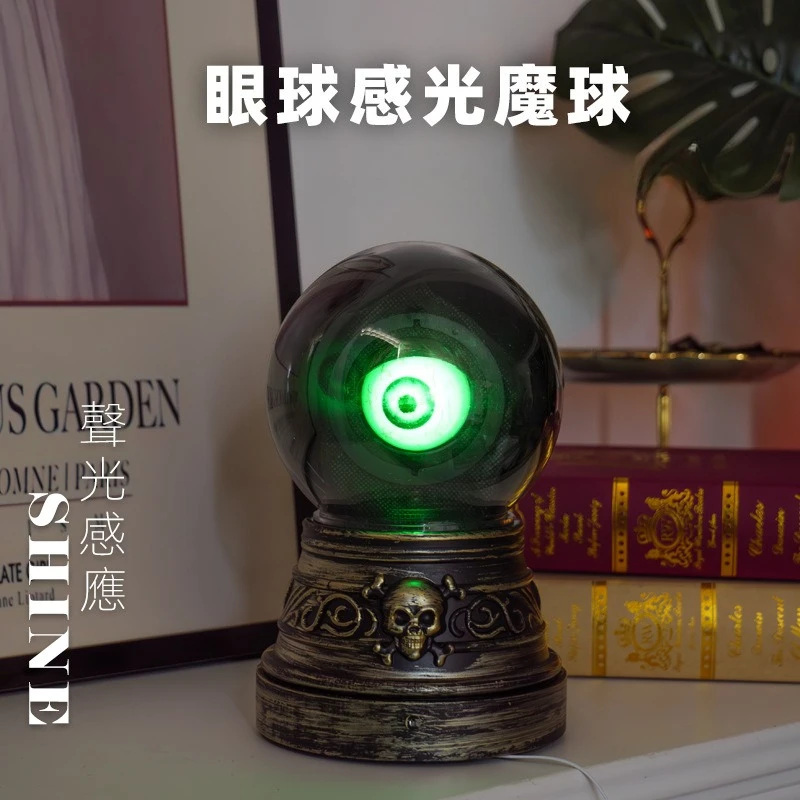 

Halloween LED Electric Glowing Sound Eye Doorbell Decoration for Party Bar Prank Props