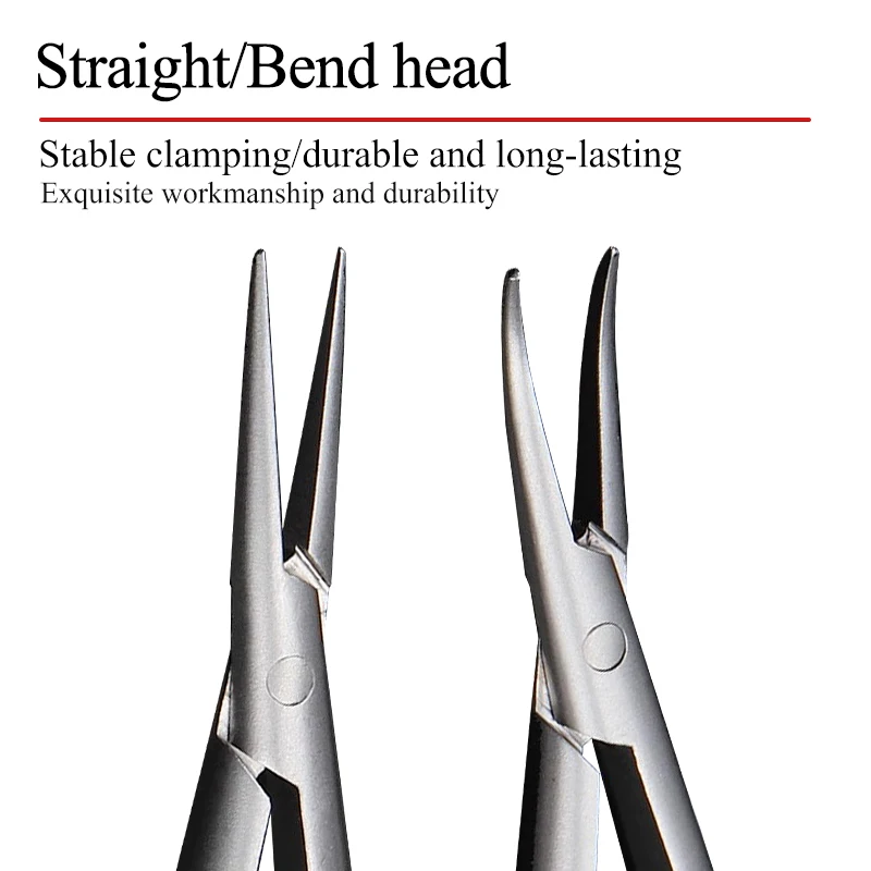 Abrazadera de aguja de bloqueo, 12/14/16/18cm, instrumento microscópico oftálmico, tipo rotulador, soporte de aguja quirúrgica autoblocante de curva recta