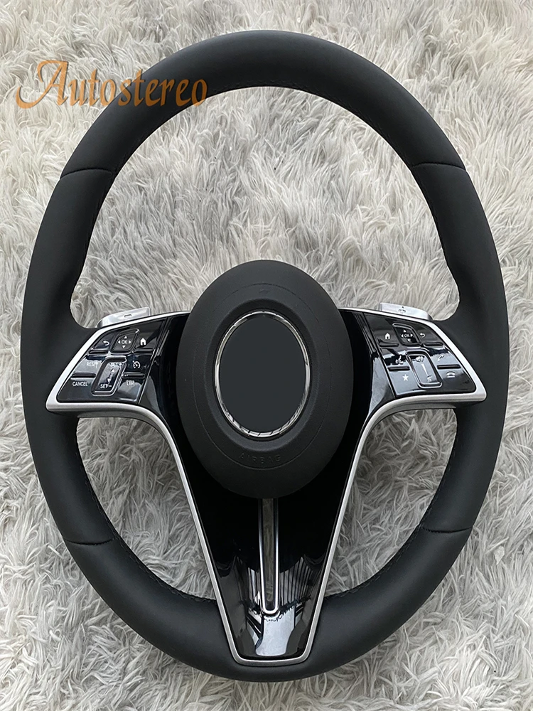 2024 Car Steering Wheel New Upgrade For Mercedes Benz S Class W221 W222 Maybach Suitable Leather Retain Heating Vibration Plug