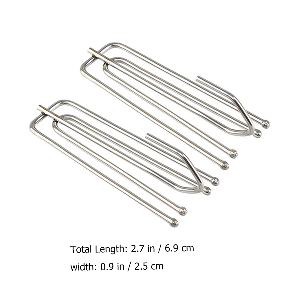 

1Set Stainless Steel Shower Curtain Hooks Four Claw Curtain Pleater Hooks Rustproof Waterproof High Toughness