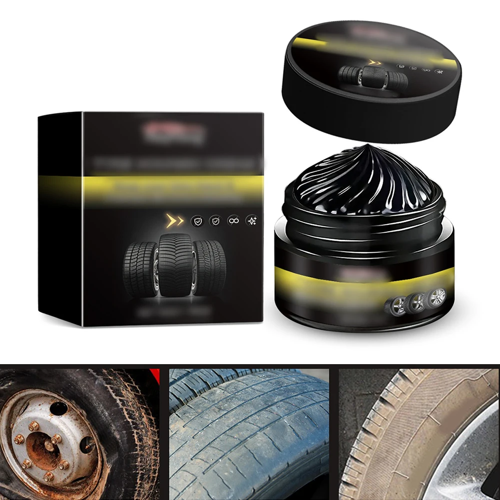 Car Tire Retreading Wax Cream Waterproof Truck Tire Polishing Wax Dirty-resistant Applicable To Most Tires Car Wash Accessories