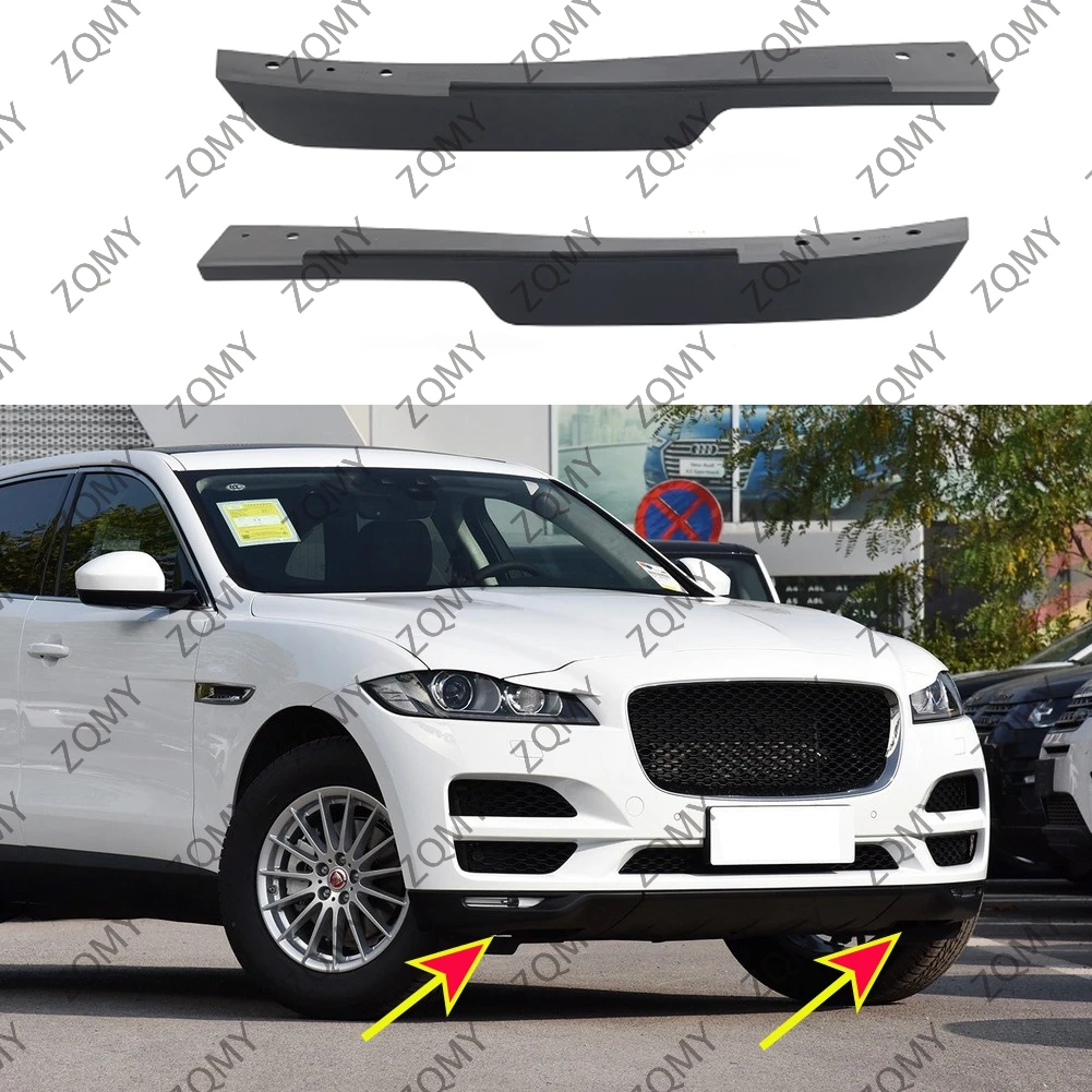 2PCS Front Bumper Lower Air Deflectors Skirts Baffle For Jaguar F-Pace 2016 2017 2018 2019 2020 2021 2022 2023