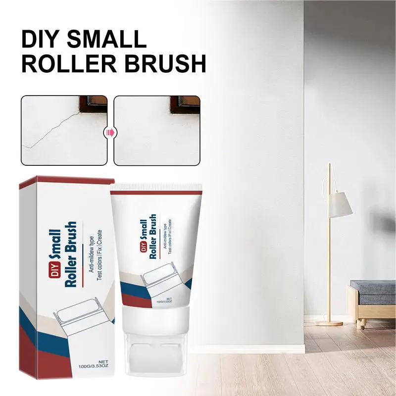 Wall Repair Roller 2 In 1 Waterproof Paint Roller Brush Wall Repair Tool 100g Multifunctional Portable Paint Roller Brush Tools