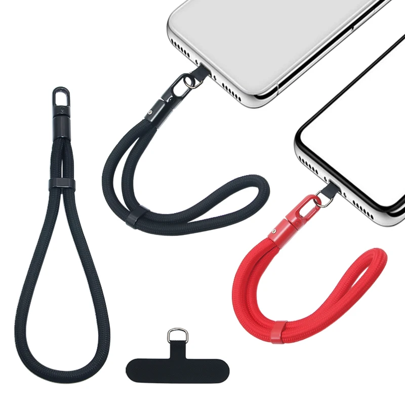

Universal adjustable mobile phone lanyard short wristband with self-locking anti fall design, fashionable mobile phone lanyard