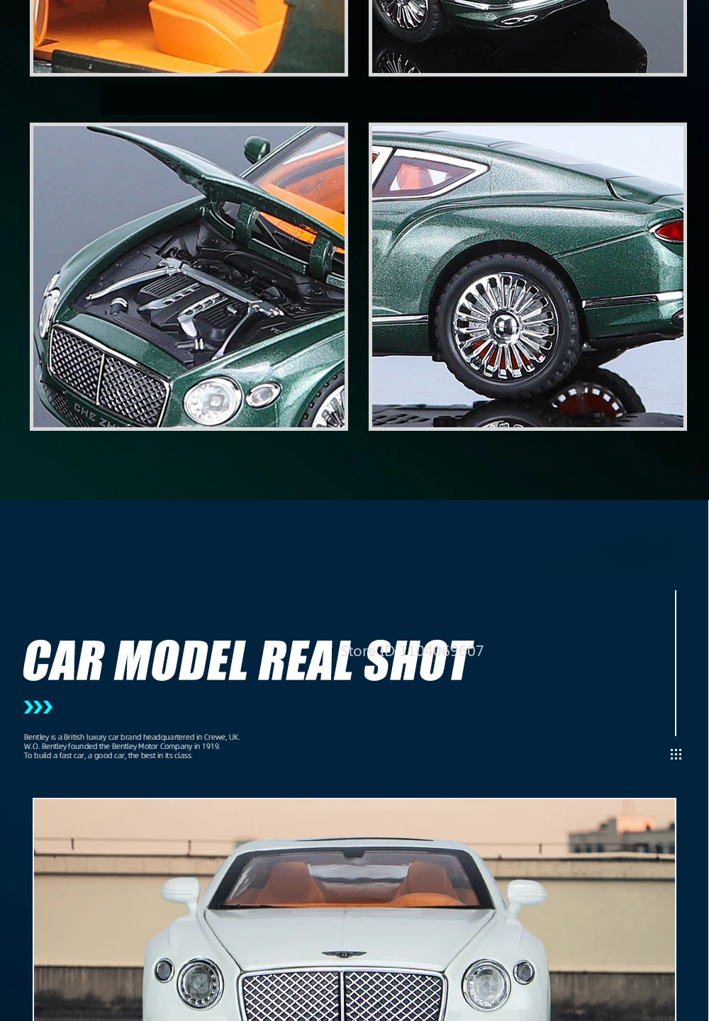 Maßstab 1:24 Continental GT Legierung Automodell Spielzeug Zurückziehen Diecast Metall Sportwagen Modelle Simulation Sound Licht Sammlung Geschenke – Detail 12