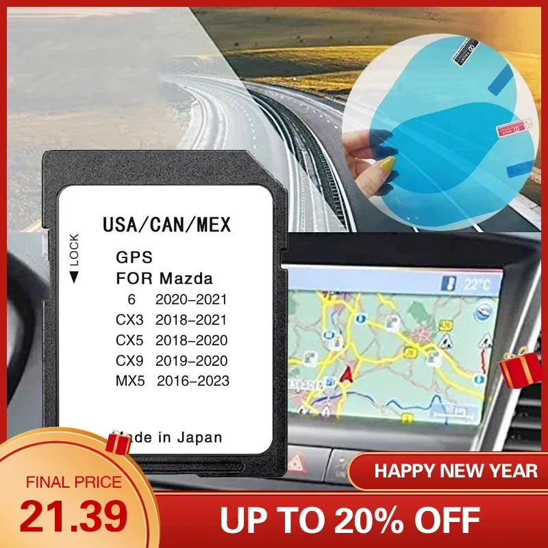 

8GB Memory Card for Mazda 6 CX-3 CX-5 CX-9 MX-5 Car GPS Navigation USA CAN MEX Maps Navi Upgrade Card Free Shipping Delivery