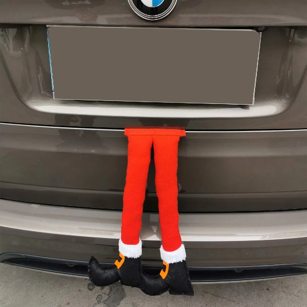 Christmas Car Auto Costume Decoration Santa Claus Legs Sticking Out of Trunk Santa Christmas Decoration (Santa)