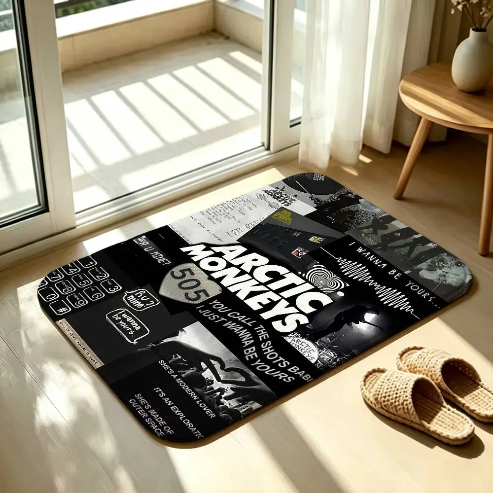 A-Arctic M-Monkeys Band Bedroom Decor Carpet  for Living Room Thick Plush Study Floor Mat Home Fluffy Soft Rug