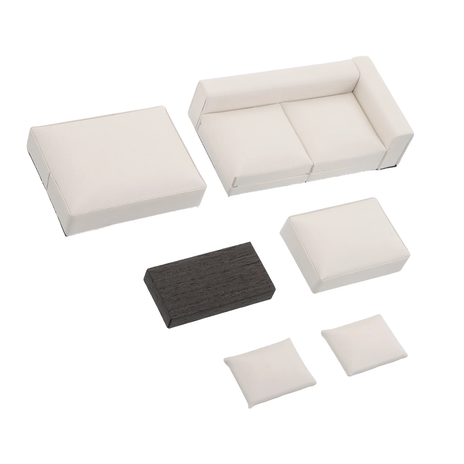 1:20 Scale Miniature Sofa Couch Set Pillow Living Room Decoration Pretend Play Furniture Dollhouse Sofa Mini Dollhouse Furniture