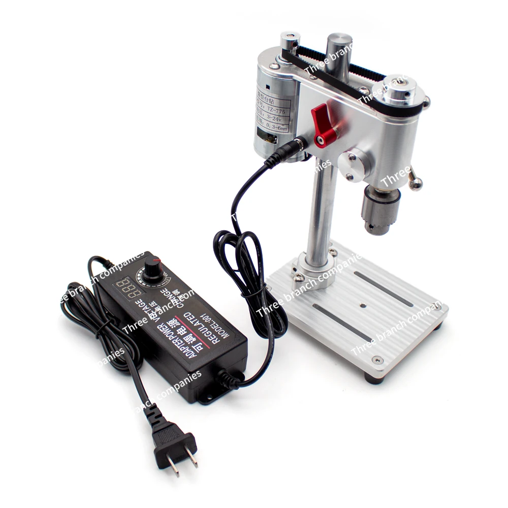 

High Precision Mini Bench Drill 0.3-6.0MM Micro Drilling Machine Watch Repair Tool With Speed Adjustable Power Adapter 775 Motor