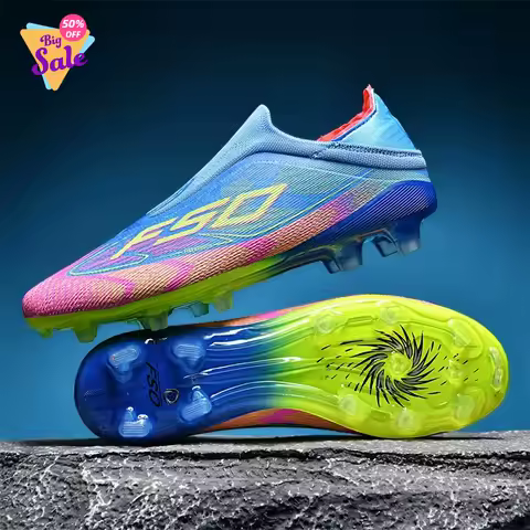 New Men Football Boots Non-Slip High-quality Soccer Shoes Grass Cleats High-top Futsal Sneakers Match Indoor Hot-selling Outdoor