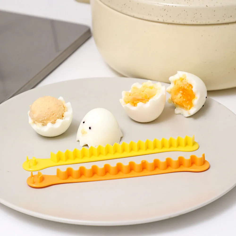 2PCS Fancy Cooked Eggs Cutter Cute Eggshell Shape Making Boiled Eggs Bento Cut Flower Shaper Egg Tools Kitchen Cooking Gadgets