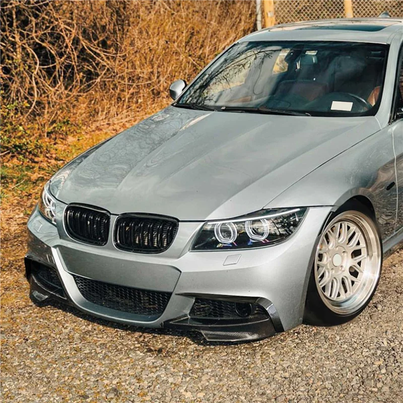 

Трендовый автомобильный яркий черный передний бампер, сплиттер, спойлер, накладка, противотуманная фара, замена Canard для BMW 3 серии E90 E91 LCI M Sport 2