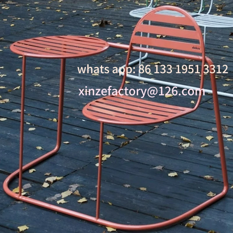 

Customizable Outdoor Metal Bench Villa Table and Chair Simple Home Dining Table and Chair