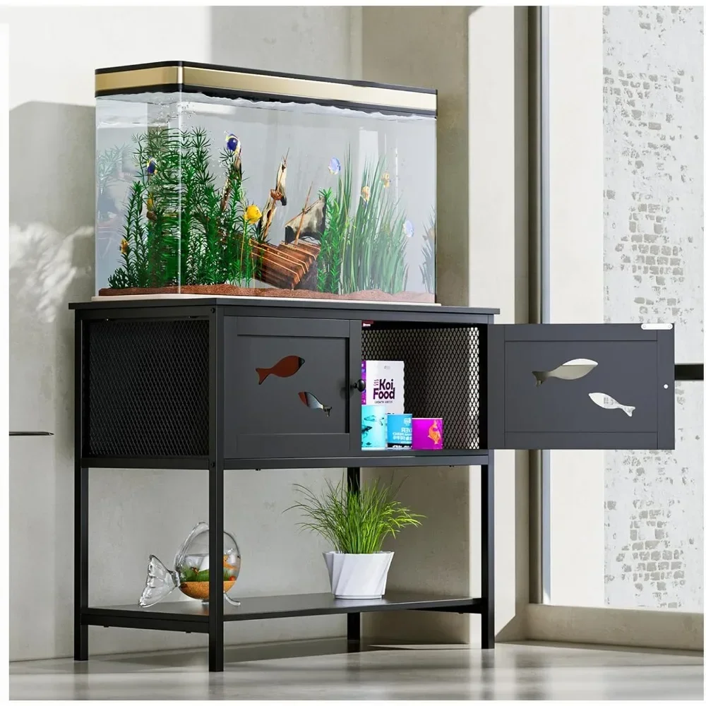 

Fish Tank Stand,Aquarium Stand, 40 Gallon Tank Stand, Fashion Black Aquarium Stand, Fish Tank Stand with Cabinet