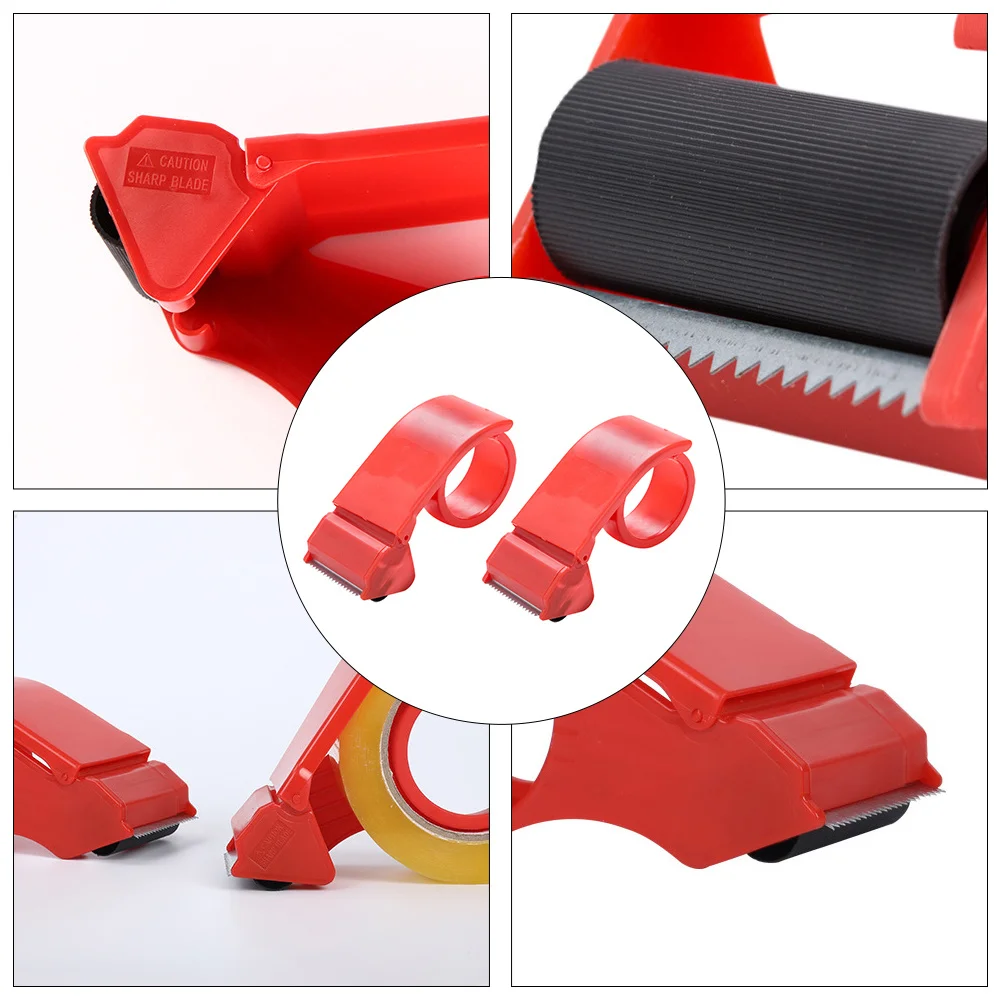 

2pcs Sealing Tape Cutter Heavy Duty Packaging Tool Ergonomic Handheld Dispenser For Warehouse Supplies Flower Packaging Gift Box