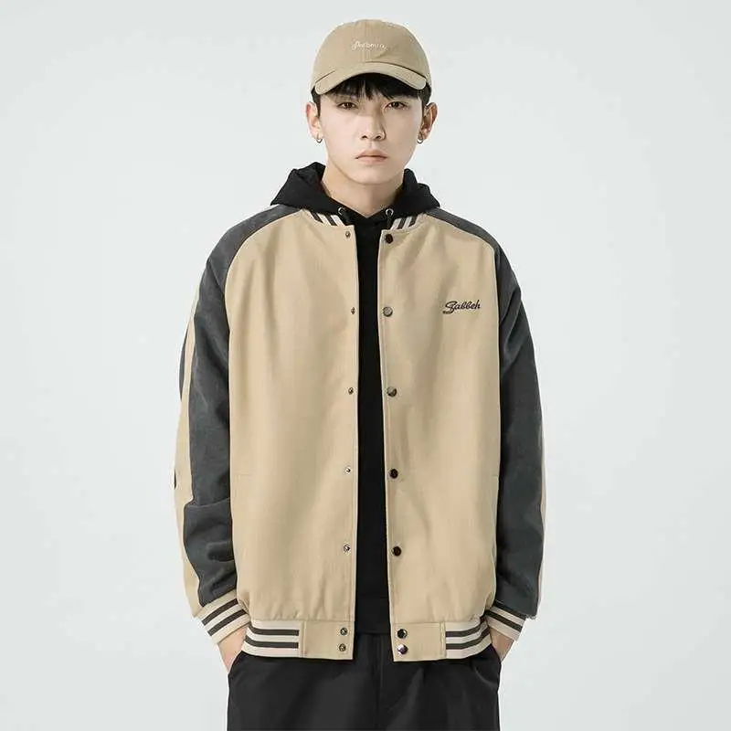 

Весенняя бейсбольная куртка для мужчин, приталенная, с принтом KVm25v, для повседневной носки, из других материалов, с длинными рукавами