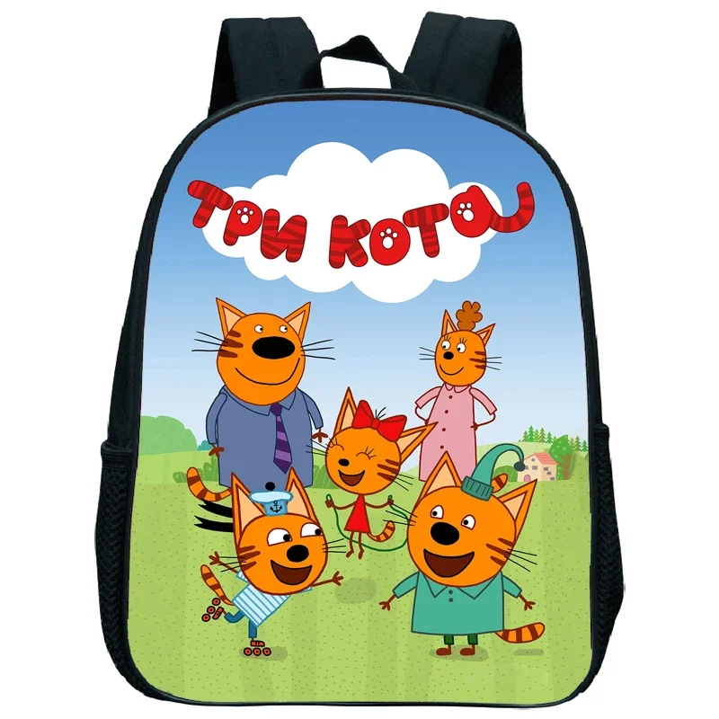 Three Kittens Children's Backpacks for Cute Kindergarten Cartoon E Cat Schoolbag Waterproof Kids Book Bags Boys Girls Bag