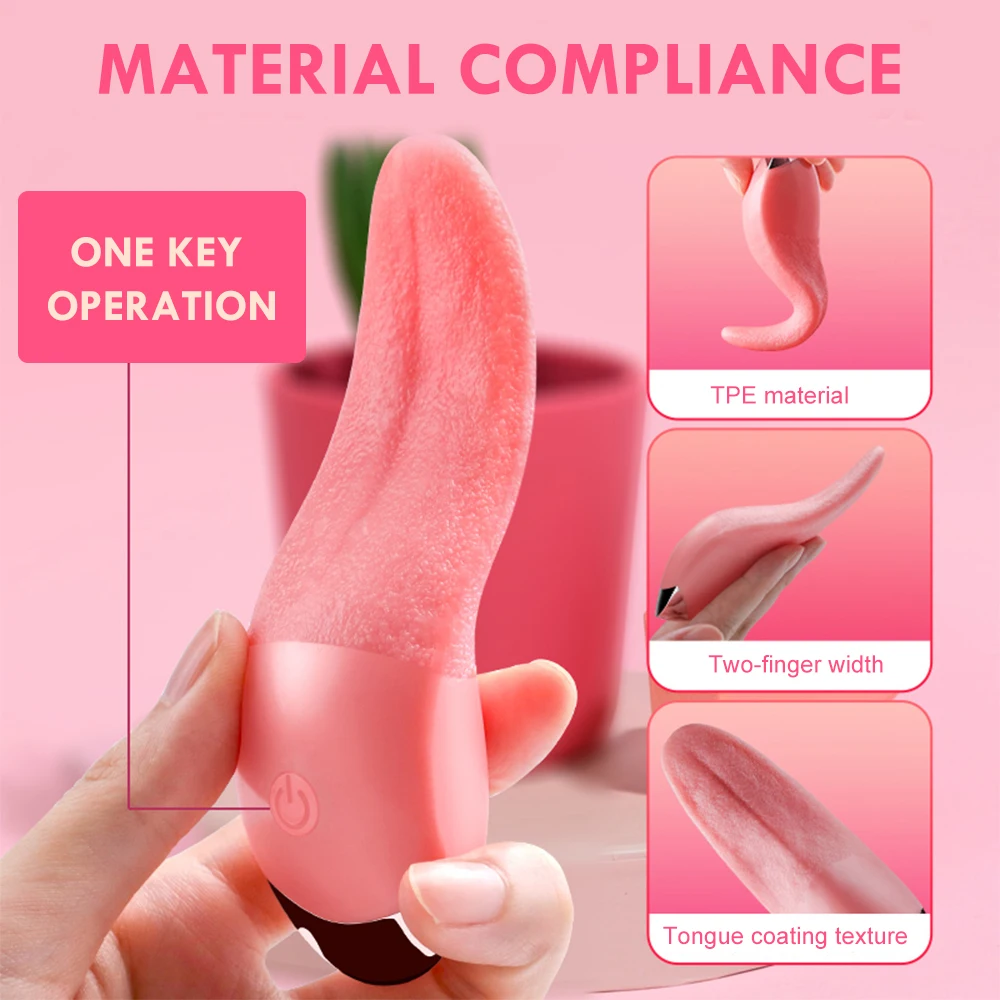 Tongue Licking Heating Vibrator Vagina Massage G Spot Clitoral Nipple Stimulator Female Masturbator Clit Anal Sex Toys for Women