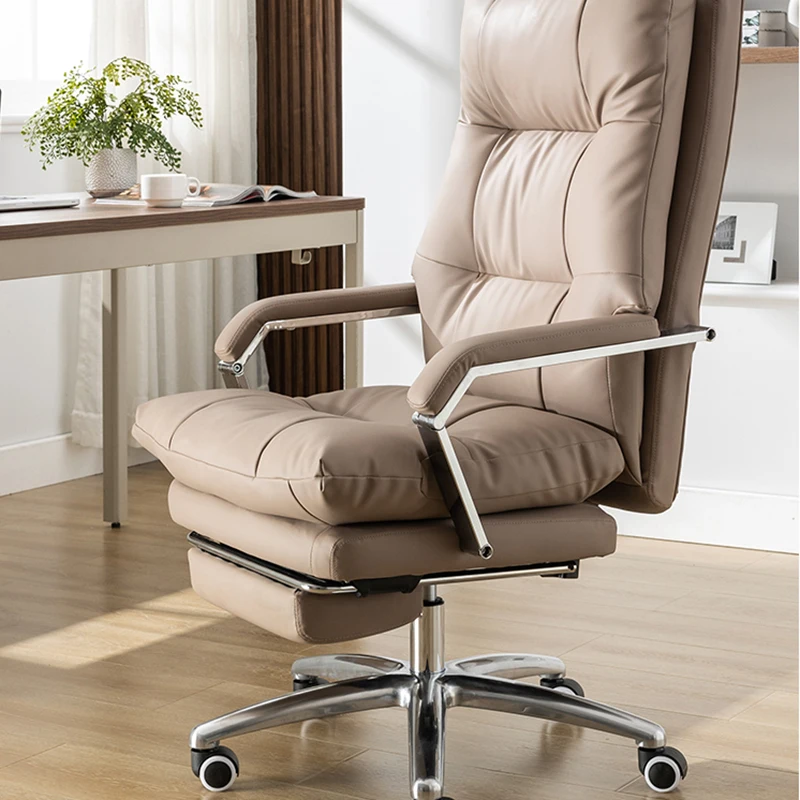 Comfortable Game Chair Computer Armchair Office Footrest Height Adjustable Furniture Recliner Relaxing Vanity Gaming Work Luxury