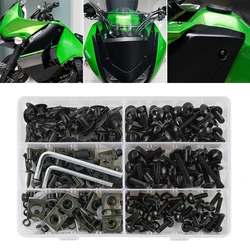 253pcs Motorcycle M5 M6 Bolts Screws Washers Clips Fairing Bolt Kit for Kawasaki Ninja 1000 250R 300 400 500 500R 600R 650 650R