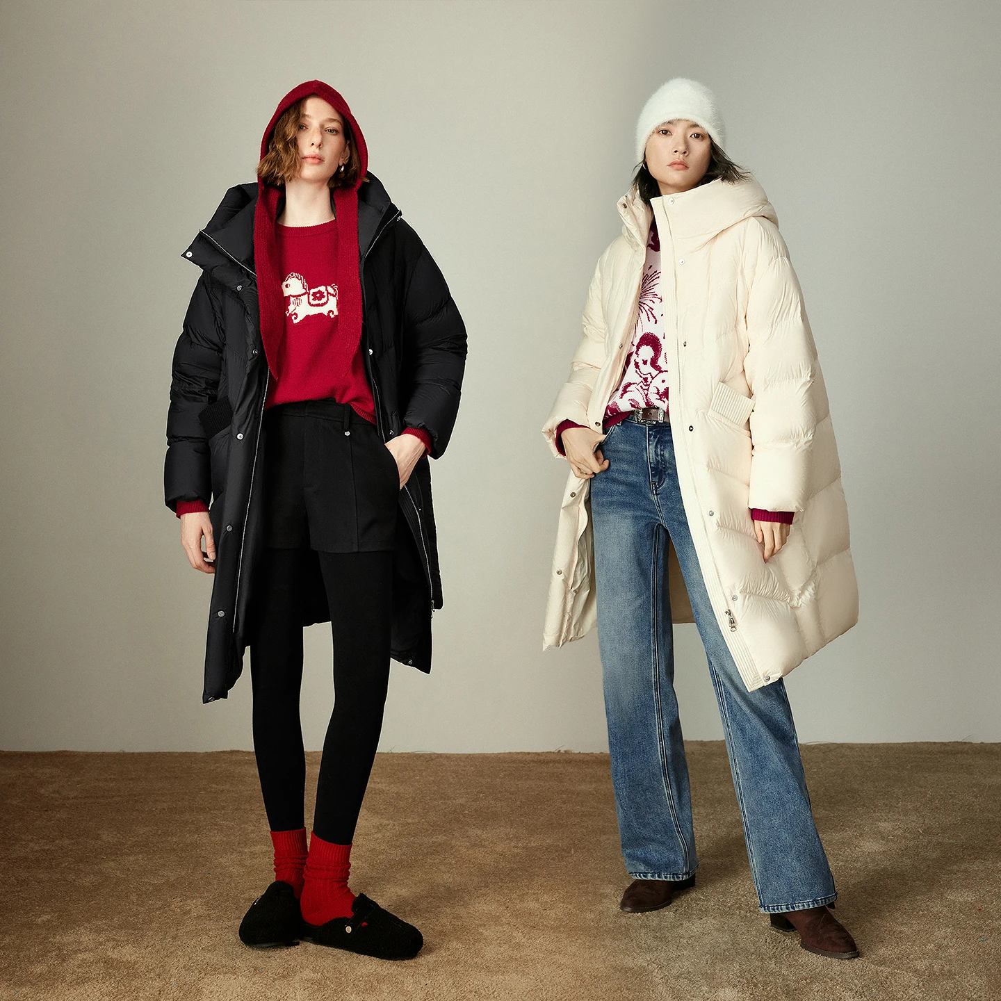 TOYOUTH سترات نسائية شتاء 2025 جديدة 90% أسفل الذكية عادية غامض اللون حجب ملابس خارجية فضفاضة دافئة #5