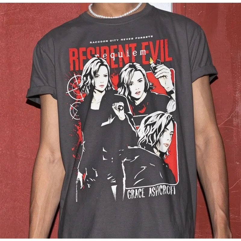 Grace Ashcroft Shirt, Resident Evil Requiem T-shirt, Leon Kennedy Horror Game, Unisex T-shirt Suitable for All Seasons