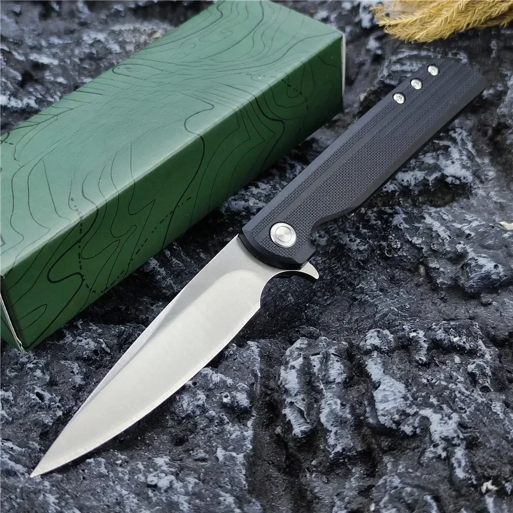 

CR 3801 Matthew EDC Portable Flipper Folding Knife Outdoor Tactical Pocket Knife 8Cr13 Steel Drop Point Sharp Blade G10 Handle