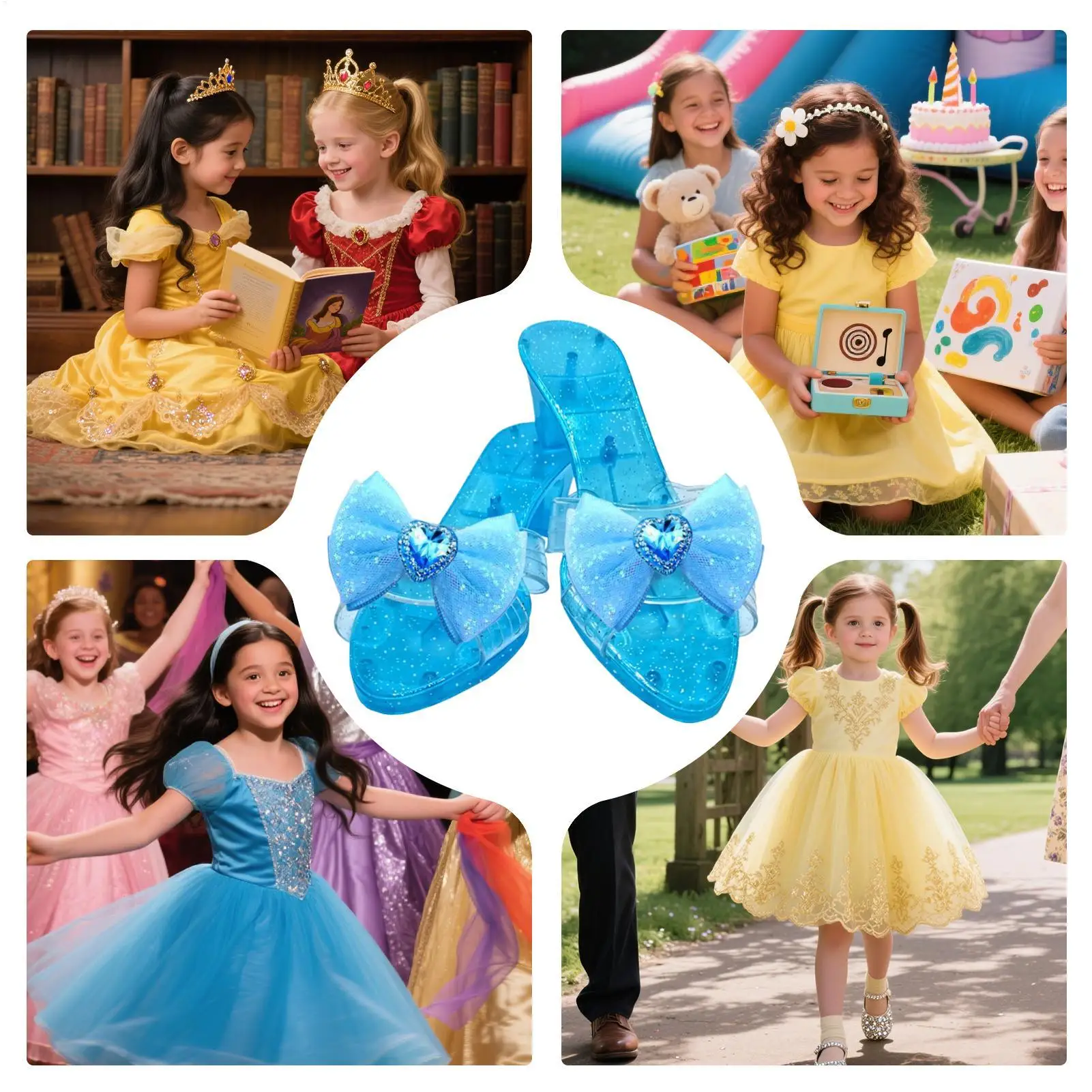 Mädchen Prinzessin Schuhe Cosplay Kristall Schuhe für Bühne Maskerade Besondere Anlässe Dekorateure Make-Up Dress Up Prinzessin Spielzeug