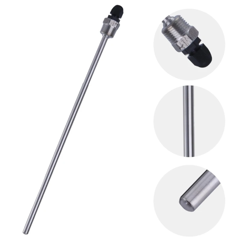 2 قطعة من الفولاذ المقاوم للصدأ بوصة ضغط الخيط 300 مللي متر Thermowell للغمر كم أنابيب الجيب أجهزة استشعار درجة الحرارة