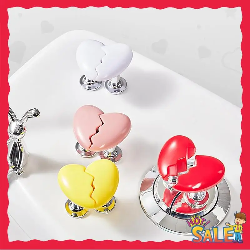 

BOFO 4 PCS Round Shaped Colorful Toilet Press Button, As Shown Plastic Simple Round Toilet Tank Button Aid