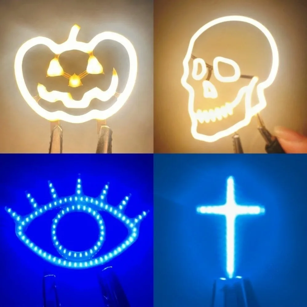 1/2pcs 3V LED Filament Emitting DIY Creative Diode Christmas Tree Holiday Halloween Party  Light Bulb LED Accessories decorative