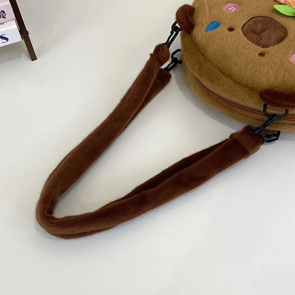 Schoolbag Stuffed Capyabra Backpack Plush Cartoon Capyabra Plush Bag Lightweight Soft Cartoon Doll Bag Kids