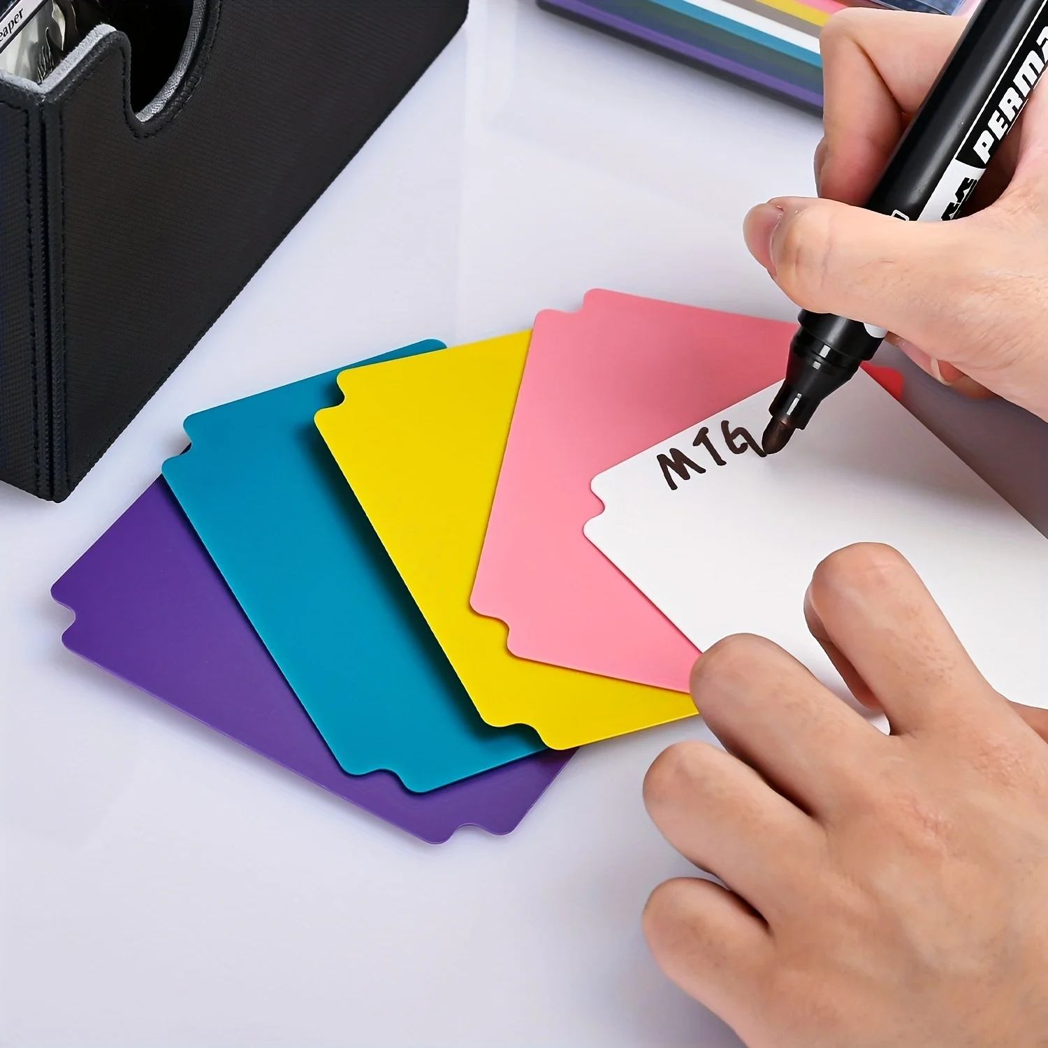 Separadores de tarjetas comerciales para caja de almacenamiento, divisores multicolores, separador de 10 colores con pestañas, apto para TCG, tarjeta de béisbol, deportes