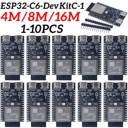 ESP32 ESP32-C6 WiFi + Bluetooth Internet Of Things Dual Type-C scheda di sviluppo Core Board ESP32-C6-DevKit C N4R2 per Arduino