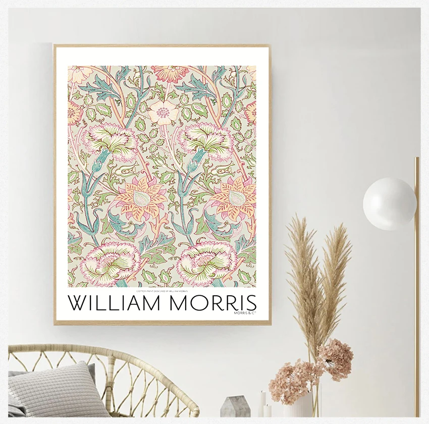 Museum Exhibition Poster London Underground Art Nouveau Painting Wall Decor William Morris Canvas Print The Victoria and Albert