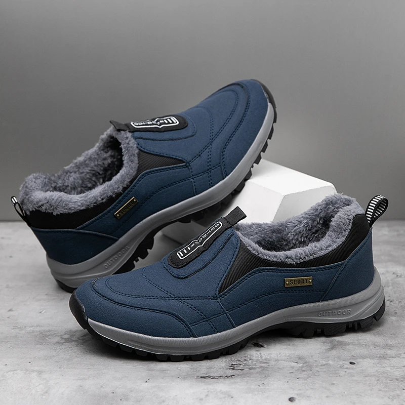 Winter Plus Samt-Sneaker für Herren, große Größen 49 50, rutschfeste Outdoor-Freizeitsportschuhe, bequeme, leichte Herren-Wanderschuhe – Detail 6