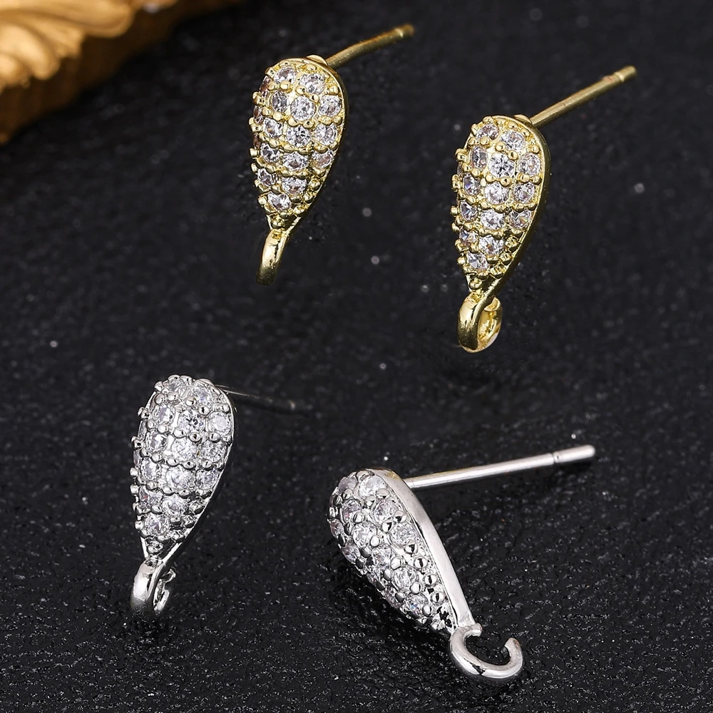 Juya ผู้หญิง DIY ต่างหูทำอุปกรณ์เสริม Gold Silver Plated Creative Fastener Shvenzy ต่างหูระย้าต่างหูวัสดุอุปกรณ์