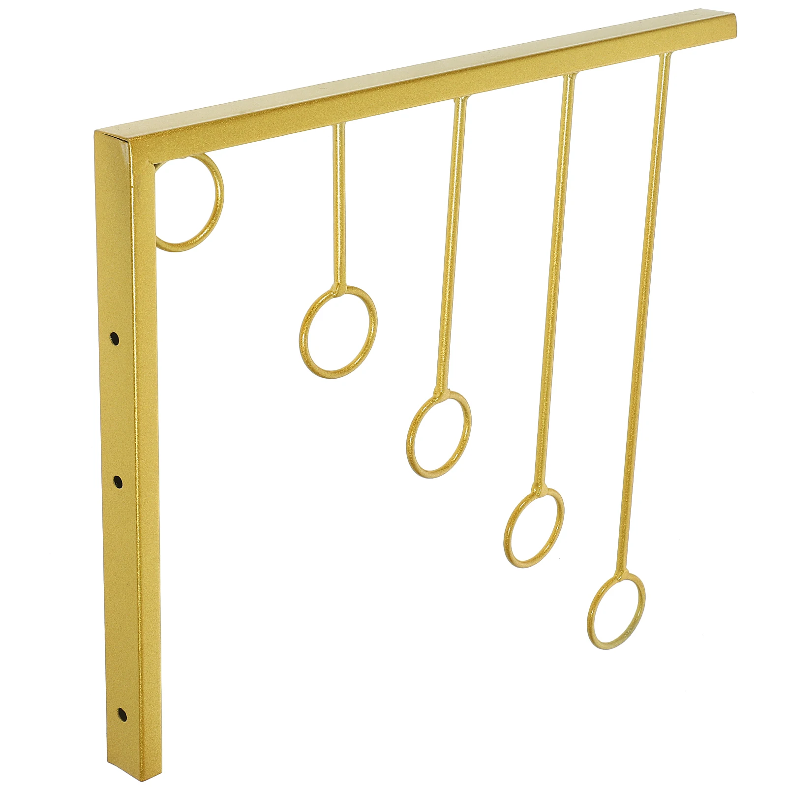 

Cloakroom Storage Mounted Clothes Organizer Hanger Drying Shelf Golden Space Saving Wardrobe Hook Display