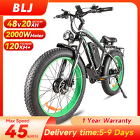 BLJ DP-2602 Electric Bike 2000W Dual Motor E-Mountain Bike Adult e bike 48V 20Ah Battery Men Electric Bicycle Fat Tire E-bike